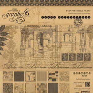 Graphic 45 Kraft Reflections 6" x 6" Scrapbook Card Making Paper Pad 24 Sheets